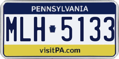 PA license plate MLH5133