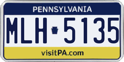 PA license plate MLH5135