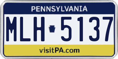 PA license plate MLH5137