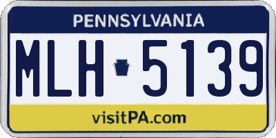 PA license plate MLH5139