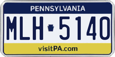 PA license plate MLH5140