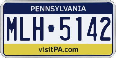 PA license plate MLH5142