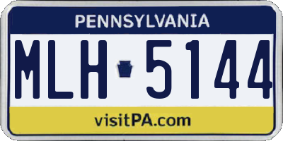 PA license plate MLH5144