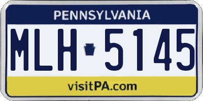 PA license plate MLH5145