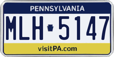 PA license plate MLH5147