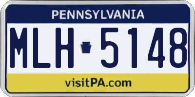 PA license plate MLH5148