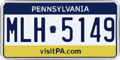 PA license plate MLH5149