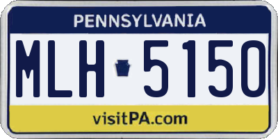 PA license plate MLH5150