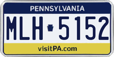 PA license plate MLH5152