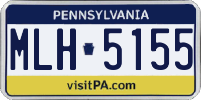PA license plate MLH5155