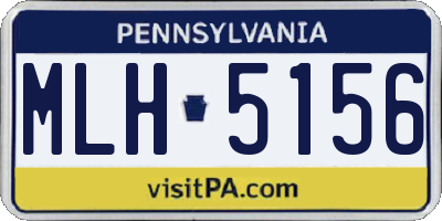 PA license plate MLH5156
