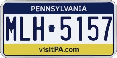 PA license plate MLH5157