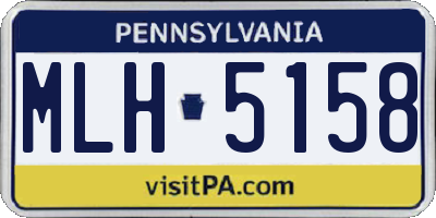 PA license plate MLH5158
