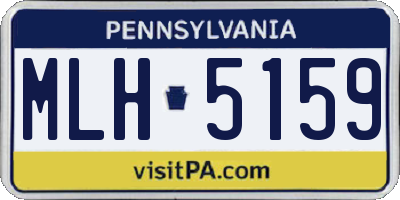 PA license plate MLH5159