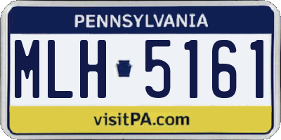 PA license plate MLH5161