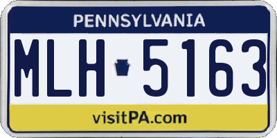 PA license plate MLH5163