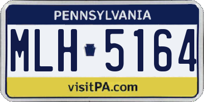 PA license plate MLH5164