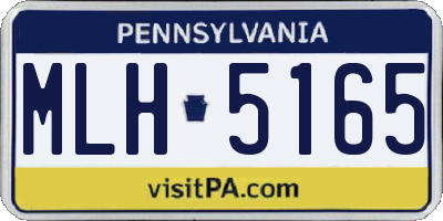 PA license plate MLH5165