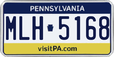 PA license plate MLH5168