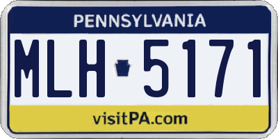 PA license plate MLH5171