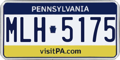 PA license plate MLH5175