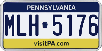 PA license plate MLH5176