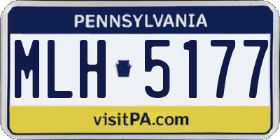 PA license plate MLH5177