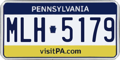 PA license plate MLH5179