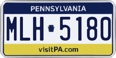 PA license plate MLH5180