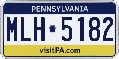 PA license plate MLH5182
