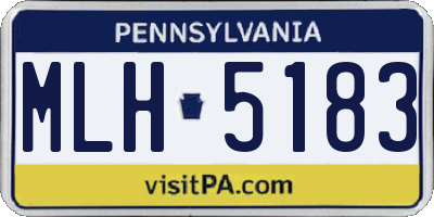 PA license plate MLH5183