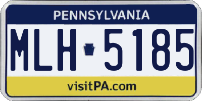 PA license plate MLH5185