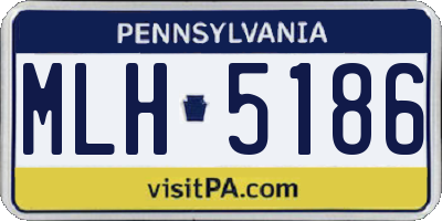 PA license plate MLH5186
