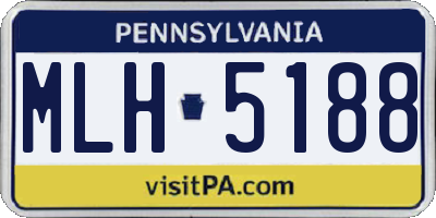 PA license plate MLH5188