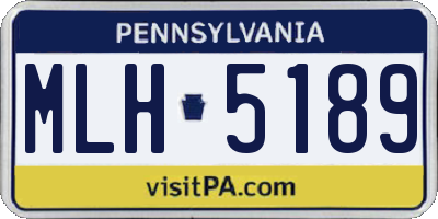 PA license plate MLH5189