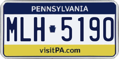 PA license plate MLH5190