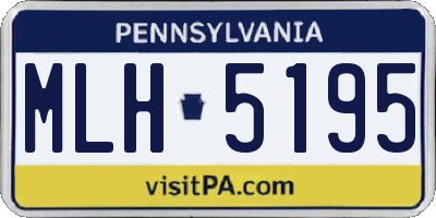 PA license plate MLH5195