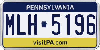 PA license plate MLH5196