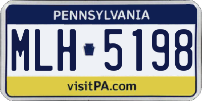 PA license plate MLH5198