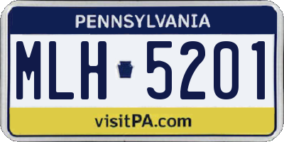 PA license plate MLH5201