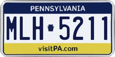 PA license plate MLH5211