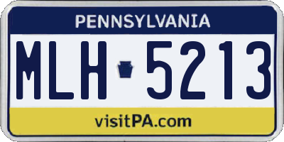 PA license plate MLH5213