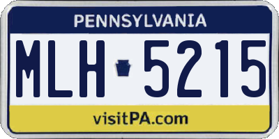 PA license plate MLH5215