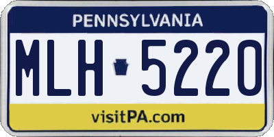 PA license plate MLH5220