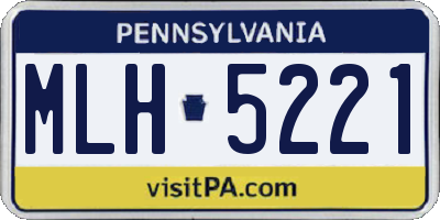 PA license plate MLH5221