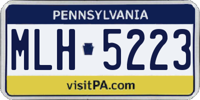 PA license plate MLH5223