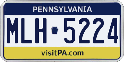 PA license plate MLH5224
