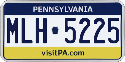 PA license plate MLH5225