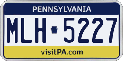 PA license plate MLH5227