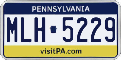 PA license plate MLH5229